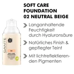 02 Neutral Beige - Fond De Teint Soft Care... -Magazinul Boutique 02 neutral beige fond de teint soft care bio et vegan de sante naturkosmetik 4